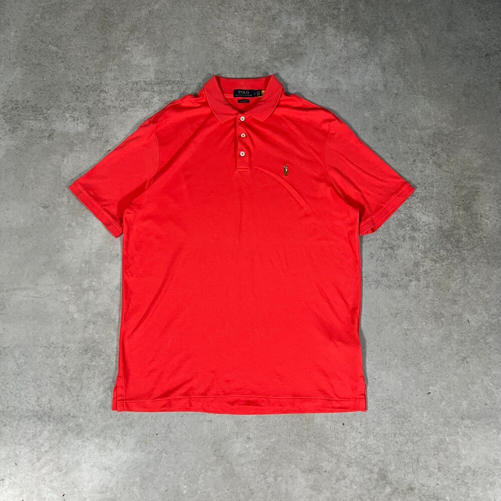Polo Ralph Lauren Classic Fit Soft Touch Red Polo Shirt Men's Size Large